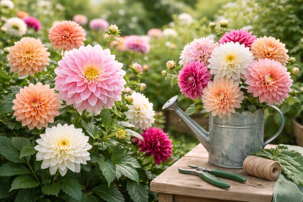 Dahlia als kleurrijke blikvanger in tuin en interieur