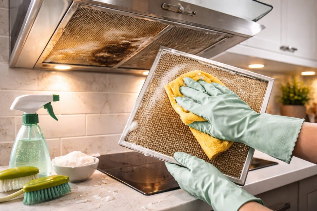 afzuigkap schoonmaken, afzuigkap