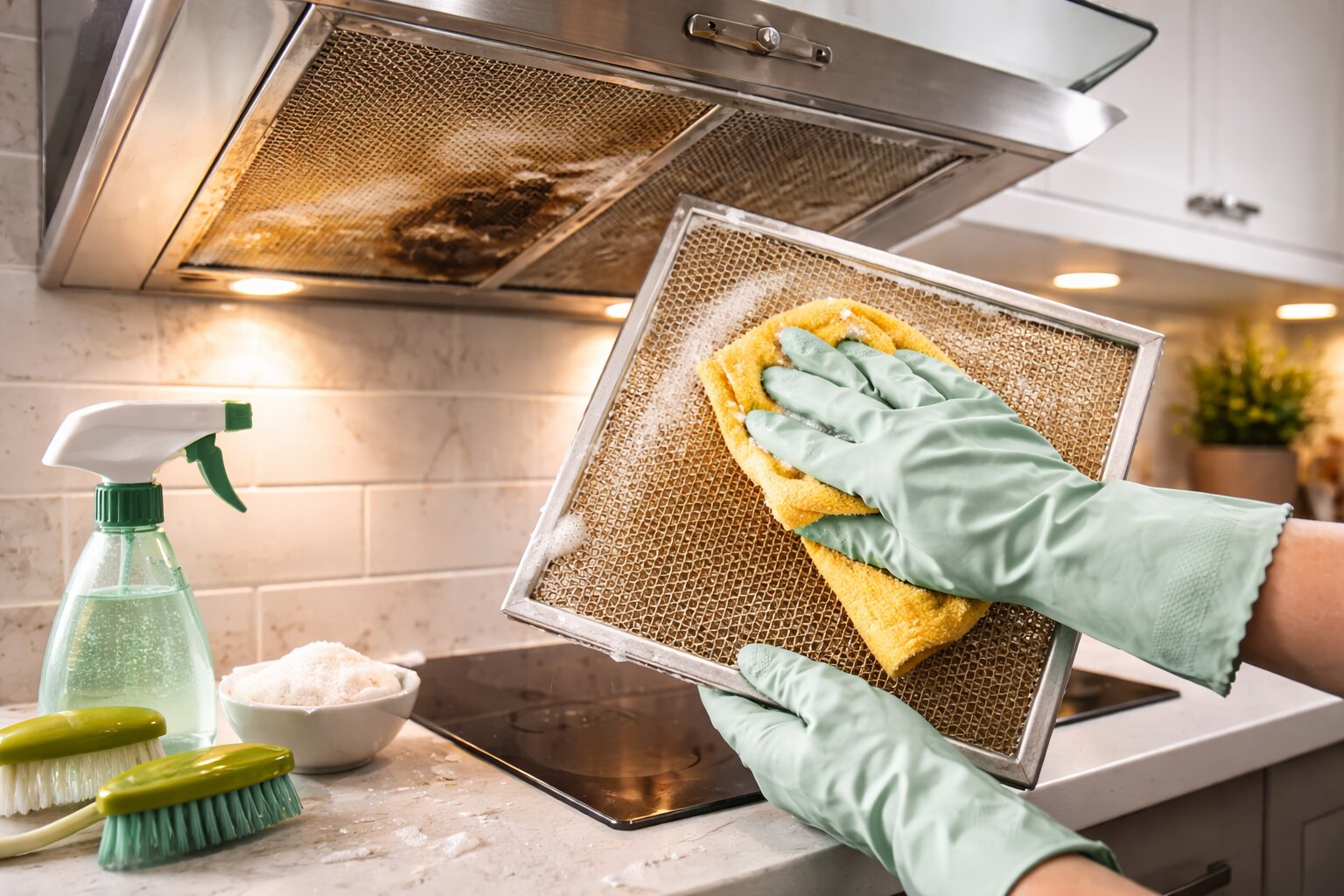 afzuigkap schoonmaken, afzuigkap