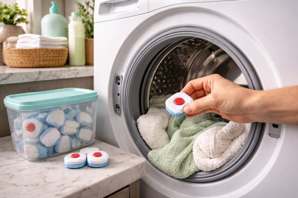 Vaatwastablet in wasmachine als onverwachte schoonmaakhulp